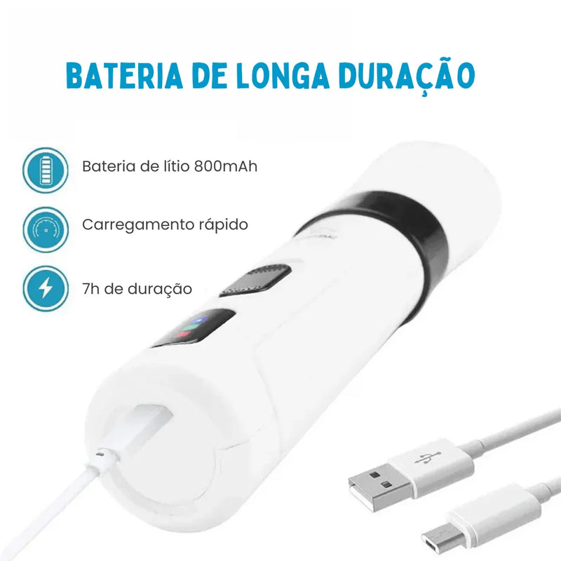 Lixador de Unha Pet Elétrico Recarregável Peludita - OFERTA RELÂMPAGO!