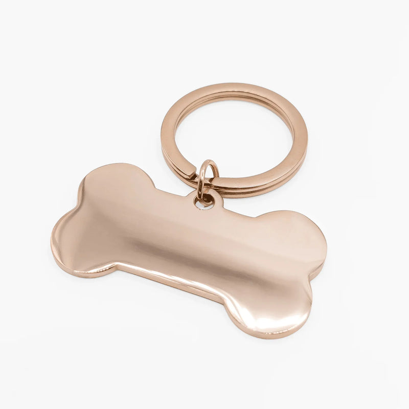 Tag de Identificação Pet Ossinho Personalizada Premium Inox