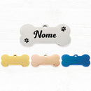 Tag de Identificação Pet Ossinho Personalizada Premium Inox